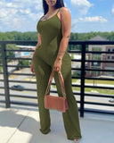 Independent Station Spring And Summer Fashion Printing Suspender Conjoined Trousers Spot-Outfit