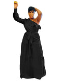 One Shoulder Long Sleeve with Single