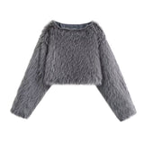Women's Clothing 2025 Winter New Artificial Fur Effect Short Long-Sleeved Jacket Environmental Protection Fur