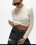For Autumn And Winter Short Hollow Knitted Sweater Women Solid Color Leisure Long-Sleeved