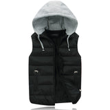 Vest Top Women Autumn Winter Hooded Vest Outerwear Thick Warm Sleeveless jacket Plus size 4XL waistcoat Men Women