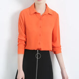 Chiffon Shirts Womens Tops And Blouse 2021 New Casual Multi Color Womenswear Plus Size Long Sleeve Blouses Clothing