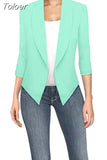 Big Size Slim Women Blazers Fashion 2023 Spring Jacket Female Work Office Solid Pocket Notched Blazer Feminino Coat