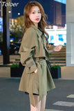 Women Fashion Classic Solid Color Turn-down Collar Single-breasted All-match Elegant Temperament Coat Tops Clothes