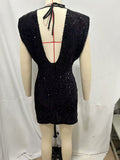 Women's Beads Dress Dress Sleeveless Party With Cushioned Shoulder Mini Dress