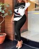 2025 Women's Two Sets Of Fashion Printed Trousers