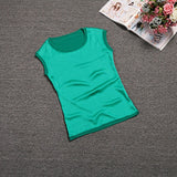 Summer Women's Elegant Blouse Klein Blue Shirts 2022 Tunic Satin Silk Blouse Basic Tops O-neck Green Blouses for Women