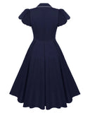 Formal V-Neck Short Sleeve Vintage Prom