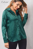 Spring Summer Womens Casual Button Up Shirt Long Sleeve Leopard Office Lady Print Shirts Female Cardigan Elegant