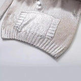 New Metal Color Hooded Hooded Knitted Sweater 2893157-Outfit