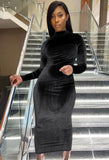 Elegant Long Sleeve Long Maxi