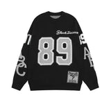 and winter new digital pattern sweater men casual lazy loose in couple high street retro sweater-Outfit