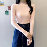 Turtleneck Sweater Winter Pullover Knitted Basic Top Elastic Fall Slim Ladies Jumper Casual Long Sleeve Female Sweater-Outfit