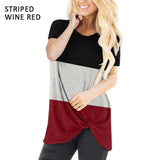 T-shirt Women Summer Tie Tops Tee Casual Simple Short Sleeve Female tshirt Large Size Women Clothes camisetas