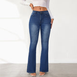 For The New Fashion Personality High-Rise Elasticity Thin Trousers Jeans