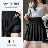 Autumn And Winter Elastic High Waist 100 Folds Skirt Women Short A-Word Bag Hip Wear Thick Hairs Of The Skirt