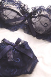 Set Thin Female Sexy Push Up Ultra-thin Transparent Lace Bra Sexy Lingerie Bra And Panty Set Free