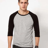 Men O-Neck Cotton 3/4 Sleeve T-shirt Casual T shirt Raglan Jersey Shirt