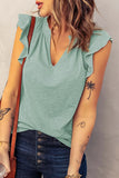 Sleeve Notched Curved Hem