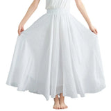 Women's Literature And Art Large Cotton Tamples Skirt Tight Waist A-Shaped Skirt Long Solid National Style Skirt 24