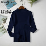 Autumn Winter Basic Turtleneck Knitting Bottoming Warm Sweaters 2022 Women's Pullovers Solid Minimalist Cheap