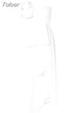 Elegant Asymmetrical Shirts For Women Skew Collar Ruffled Butterfly Sleeve Hollow Out High Waist Ruched Shirt Female