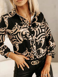 Casual Print Shirt Blouse Women Spring Fashion Button Long Sleeve Shirts For Women 2023 Office Lady Slim Blouses Top Femme-Outfit