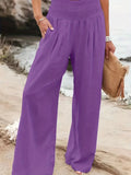 New Spring Women's Casual Cotton Lint Comfortable Mid-Rise Trousers