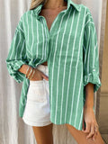 Loose Polo Collared Shirt Holiday Coat In Spring/Summer