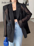 Casual Solid Blazer For Women Notched Collar Long Sleeve Minimalist Blazers Female Clothing Style New 2022