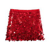 Women's Autumn New Temperament Light Sexy Party Shiny Squin Mini Skirt