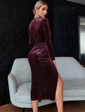 Formal Velvet Wrap Irregular Evening