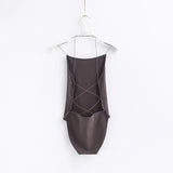 Casual U Cutout Backless Strap Cotton Bodysuit Femme Teddy Bodycon Rompers Womens Summer Jumpsuit Overalls Mujer