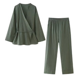 New Spring Style Kimono Coat 5427743 Trousers 5427431-Outfit