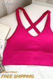 2023 Summer Women Cross Halter Crop Tops Knitted Sexy Camis Tank Top Female Bare Midriff Underwear Tops