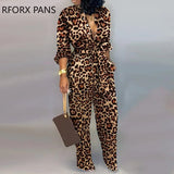 Tied Waist Long Sleeve Jumpsuit Women Jumpsuit-Outfit