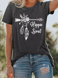 Neck Printed T Shirt Fashion Short Sleeve T Shirt Top Summer Casual T Shirt Tee Top Cotton T Shirt for