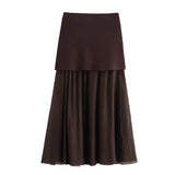 And Summer New Women's Gold Button Knitted Vest + Half-Dress Fashion