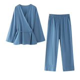 New Spring Style Kimono Coat 5427743 Trousers 5427431-Outfit