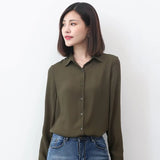 Chiffon Shirts Womens Tops And Blouse 2021 New Casual Multi Color Womenswear Plus Size Long Sleeve Blouses Clothing