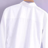 New Spring Poplin Waist Shows Thin Lace Fashion Shirt 9479048-Outfit