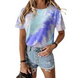 Dye T-shirt Short Sleeve Tops Tee 2021 Summer New Tee Shirts For Women Clothes Tie-dye Top Lady
