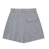 New Buckle Vest 1165428 High Waist Pleated Leisure Shorts 1165228-Outfit