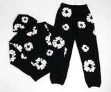Tide Brand Foam Print Loose Sweater Y2K Hip Hop Street Suit For Men And Women-Outfit