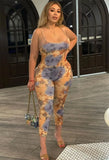 Sexy Print Straps Sleeveless