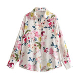 New Silk Satin Printed Loose Casual Shirt 2248802-Outfit
