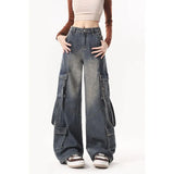 Jeans Women 2025 New High Street Design High-Rise Loose Straight Leisure Broad Legs Long