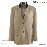 New Suit Long Fashion Simple Hollow Hair Design Sense Blazer