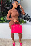 Print Sexy Fitted Crop Top and Pants