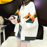 Spring Autumn Thin Coat Korean Style Stand-up Collar Cardigan Jackets Women Color-block Stitching Loose Casual Jacket